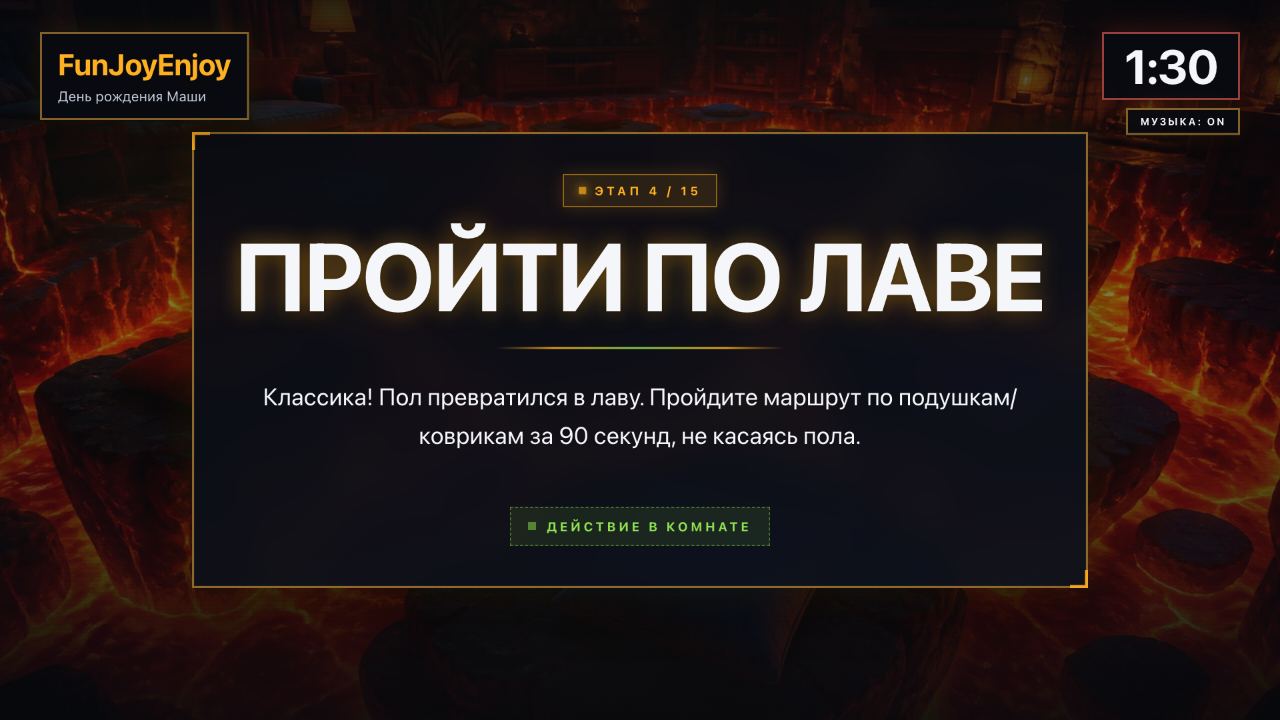Телевизор: этап «Пол — это лава»